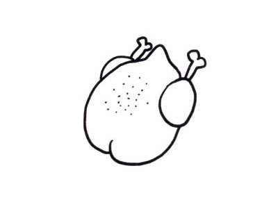 烤鸡的简笔画