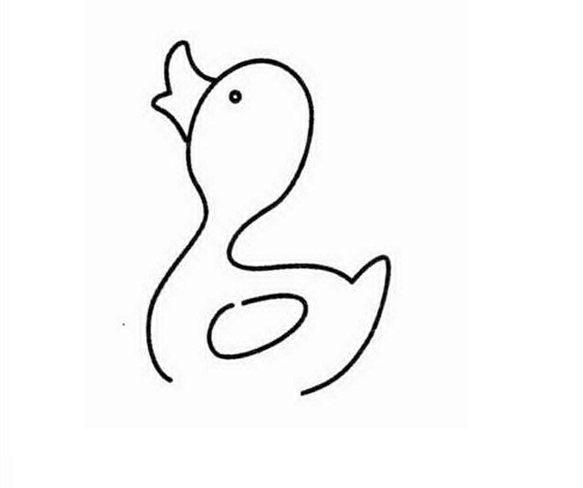 卡通鸭子简笔画