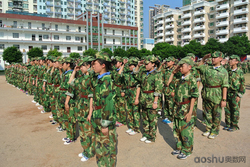 景秀中学开学军训现场精彩图片放送