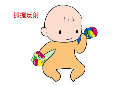 拥抱反射当父母用一手支撑住宝宝的肩膀时