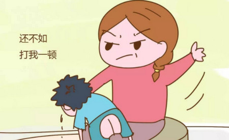 结结实实的打自己一顿,也不要听她罗里吧嗦的没完没了,在教训孩子时