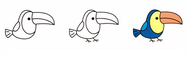 大嘴鸟简笔画