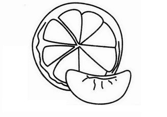 幼儿桔子简笔画