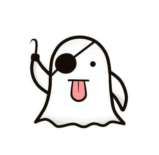 万圣节可爱幽灵简笔画图片