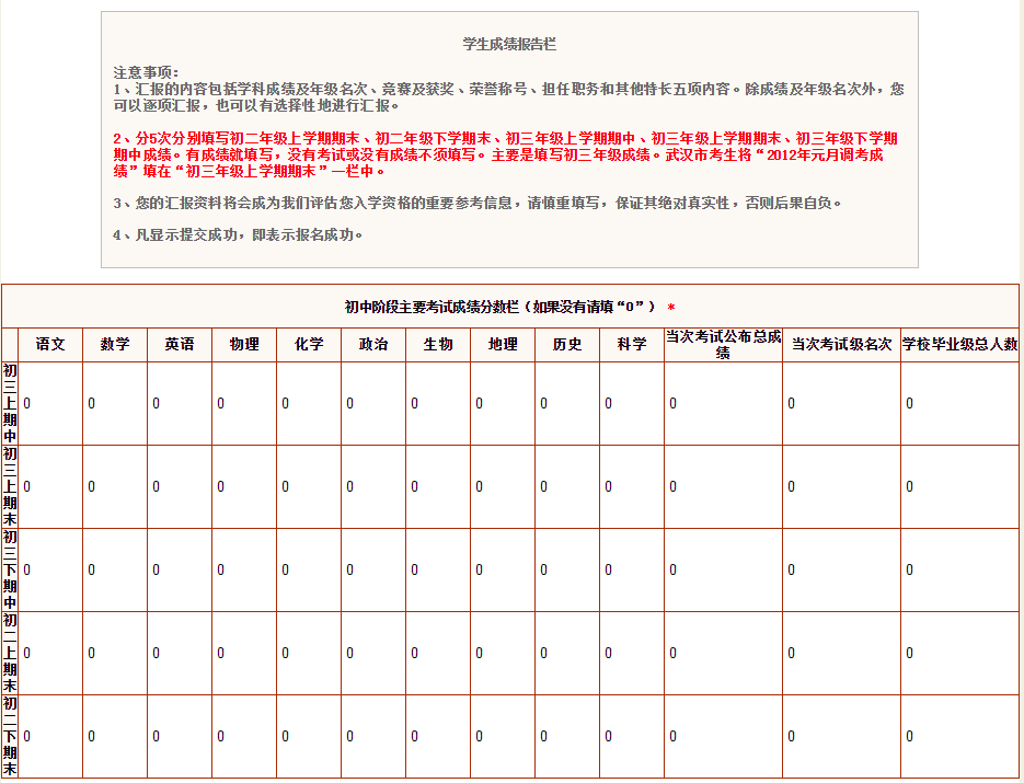 2019年武汉二中中考网上报名开始!