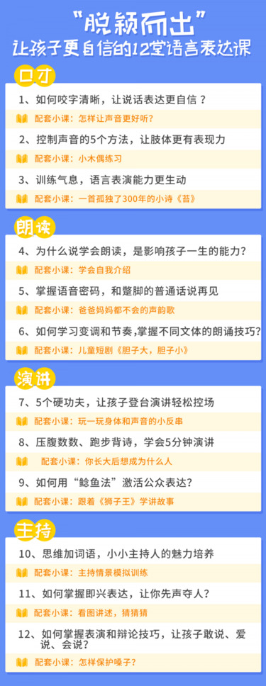  沟通表达十点课堂脱颖而出，12堂让孩子更自信的语言表达课