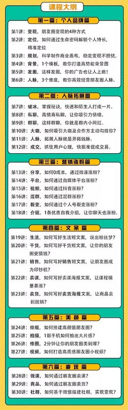 从月薪3000到月入20w，0基础的朋友圈涨粉赚钱课