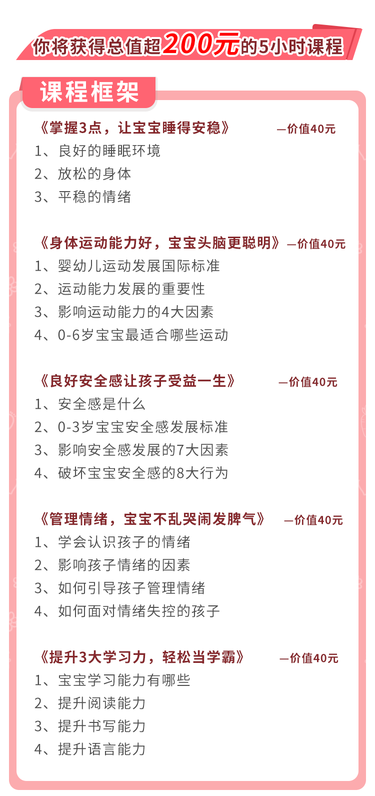 优秀父母必修五堂课，育儿必备知识一网打尽