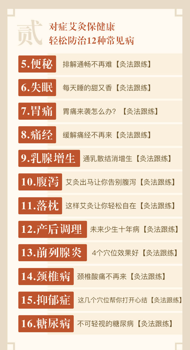 「顺时应季」中医艾灸养生术